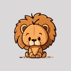 Vector logo illustration of a cute baby animal, in a cartoon style