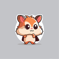 Vector logo illustration of a cute baby animal, in a cartoon style