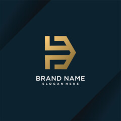 letter D logo design vector with modern creative style concept