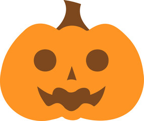 Halloween pumpkin icon flat vector illustration