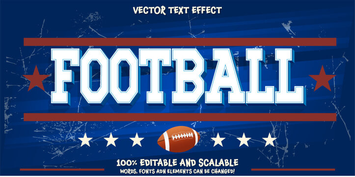 American Football league logo. American football ball. Trendy retro logo. Vintage poster with text and ball silhouette. Template. Vector Illustration