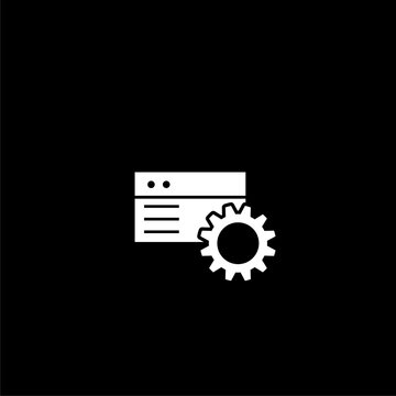  Application icon  business documents  isolated on black background 