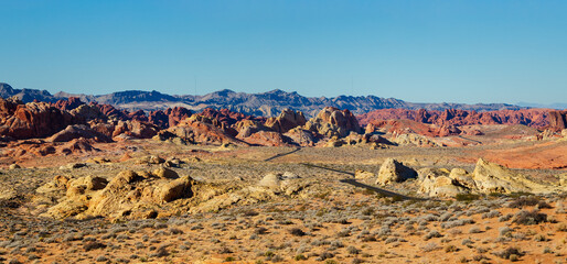 Fototapeta premium The Rugged Landscape of Valley of Fire State Park