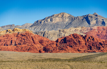 The Rugged Red Mojave Desert Landscape at Rock Canyon National Conservation Area