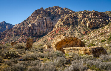The Rugged Red Mojave Desert Landscape at Rock Canyon National Conservation Area