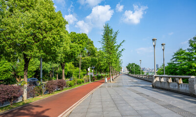 Beautiful Xiangjiang River Trail scenery in Zhuzhou, Hunan, China