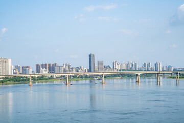 Obraz premium Cityscape of Zhuzhou, Hunan, China