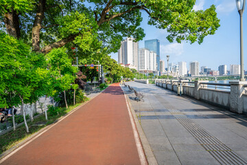 Beautiful Xiangjiang River Trail scenery in Zhuzhou, Hunan, China