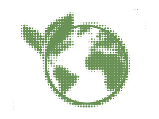 Ecology Planet and Leaf Line Icon. Earth Nature Care Concept. Eco Global with Plant Pictogram. Green World Outline Icon. Environmental Conservation. Editable Stroke. Isolated Vector Illustration.