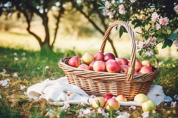 Ai generative.  Apples in a basket.