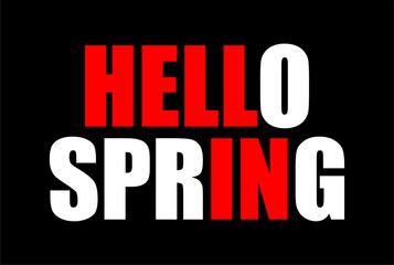 Fototapeta na wymiar Hello Spring Vector Design use for printing, sublimation and more