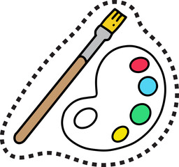 The School icon cartoon style