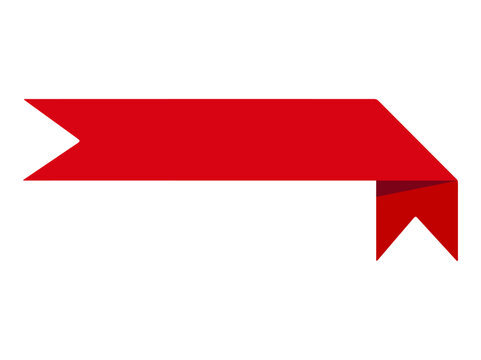 Retro Red Ribbon Banner design element

