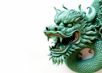 The green wooden dragon is the symbol of the new year 2024 according to the Chinese calendar.