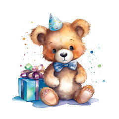 teddy bear on a birthday paty big