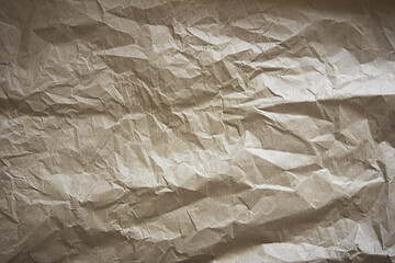 Fototapeta premium Texture of crumpled paper. Light textured background.