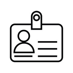 Show identity with this id card line icon design