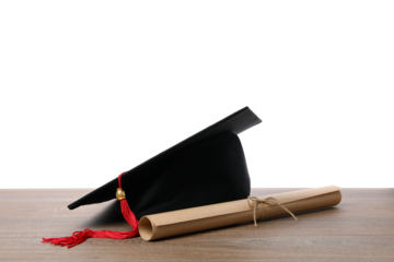 Concept of graduation, isolated on white background