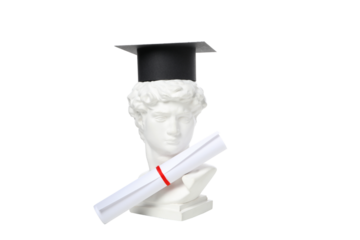 Concept of graduation, isolated on white background