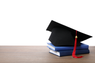 Concept of graduation, isolated on white background