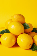 Concept of tasty citrus fruit - delicious lemon