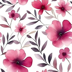 Fashionable pattern watercolor simple flower Floral seamless background for textiles, fabrics, covers, wallpapers, print, gift wrapping and scrapbooking  