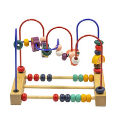 Wooden bead maze for baby early childhood education