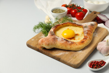 National Georgian cuisine food, flour product - Khachapuri