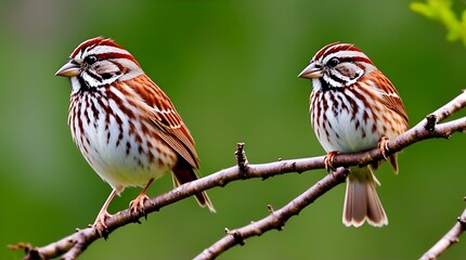 a song sparrow sitting on a branch

