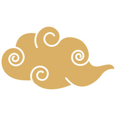 golden cloud oriental element chinese style