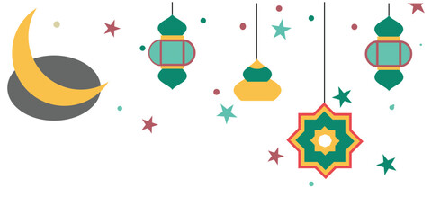 Ramadan Kareem Greeting Cards. Vector Illustration. Muslim ornaments. Can also be used for greeting cards for Eid al-Adha, Eid al-Fitr, and other Muslim holiday celebrations