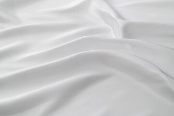 Fototapeta na wymiar Close up of white silk background
