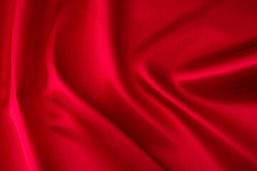 Plakat Close up of red silk background