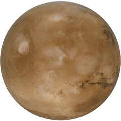 Planet Mars isolated transparent background