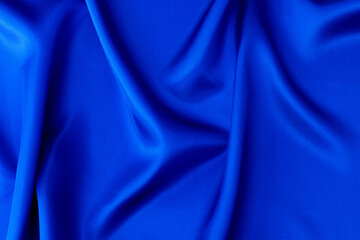 Close up of dark blue silk background