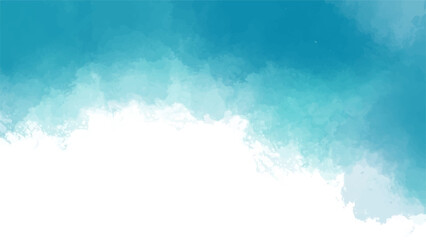 Abstract blue watercolor background.Hand painted watercolor. vector