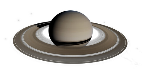 Saturn planet isolated on transparent background
