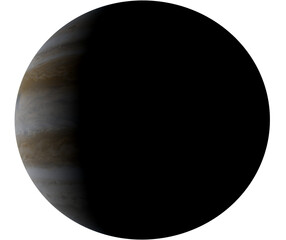 Gas planet Jupiter on a clean transparent background © Thomas