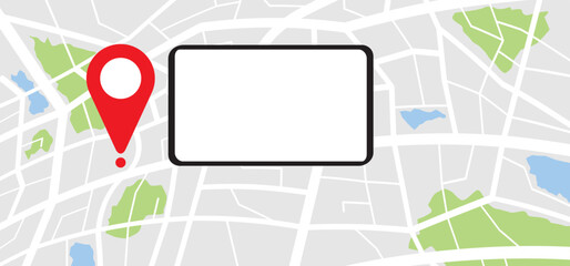 A to B with pin pointers icon. Navigation or navigator, maps, road, direction arrow. Pins, points mark. Pointer or point trekking route. track en trace city, street map. Markers, map locator, urban.