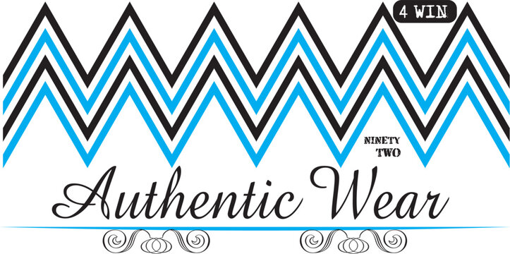 print pattern consisting of text and lines