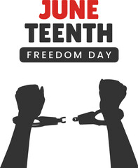 Juneteenth Freedom Day Abstract Vector Illustration