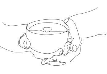 Burning aroma candles one line art. Continuous line drawing of comfort theme and romance