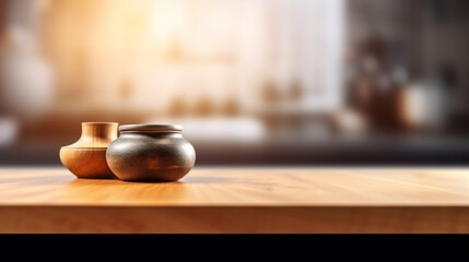 A table with a lot of spices on it