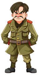 Serious Military Officer with Grumpy Expression