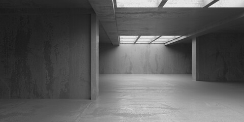 Abstract architecture interior background. Modern concrete room
