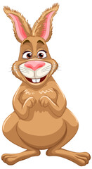 Cute rabbit cartoon character
