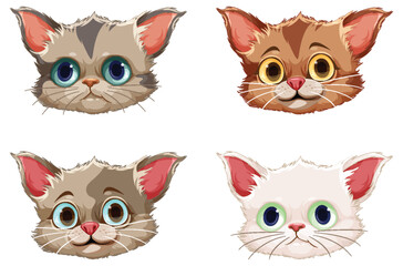 Cute cat cartoon character