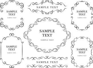 アンティーク　クラシック　フレーム飾り枠セット
