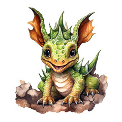 Obraz premium happy cute dinosaurs baby