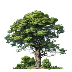 Fototapeta fantasy tree, wygenerowana przez AI, ilustracja drzewa bez tła obraz